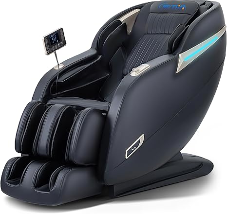 MYTHIA SL Track Massage Chair Recliner, Full Body Massage Chair, Zero Gravity, Bluetooth Speaker, Airbags, Heating, 53.15" SL Track, Extendable Footrest and Foot Massage (Black) 1